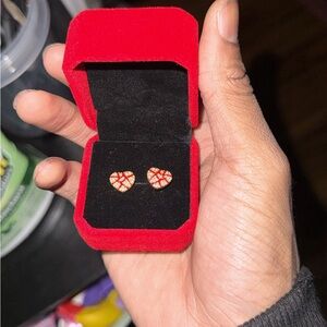 Heart-Shaped Gold Earrings